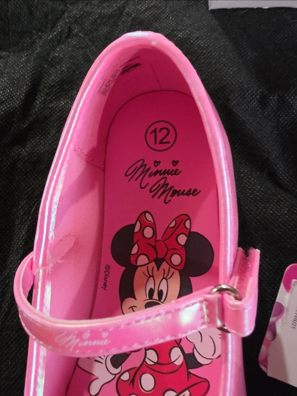Girls Pink Minnie Mouse Bow Mary Jane Dress Shoes - Picture 4 of 4